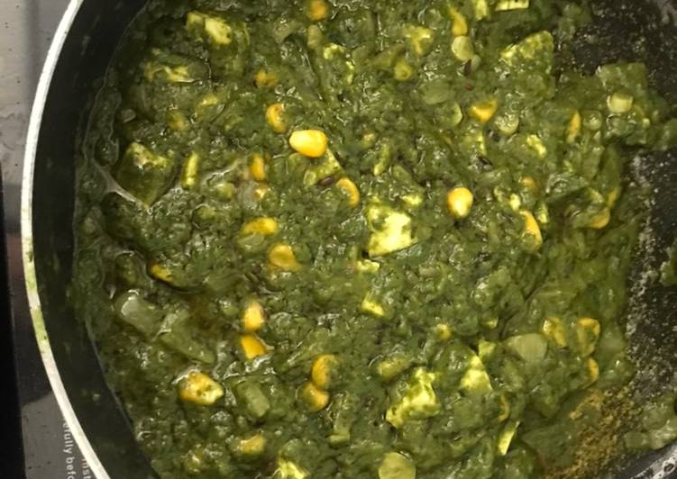 Cheese spinach corn