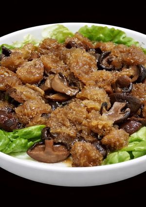 Hình của món SP.0269 - Bong Bóng Cá Hầm Nấm Đông Cô Xốt Dầu Hào Sò Điệp.