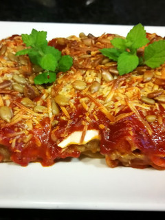 Una foto de Canelones congelados con bechamel de pimiento rojo sin leche