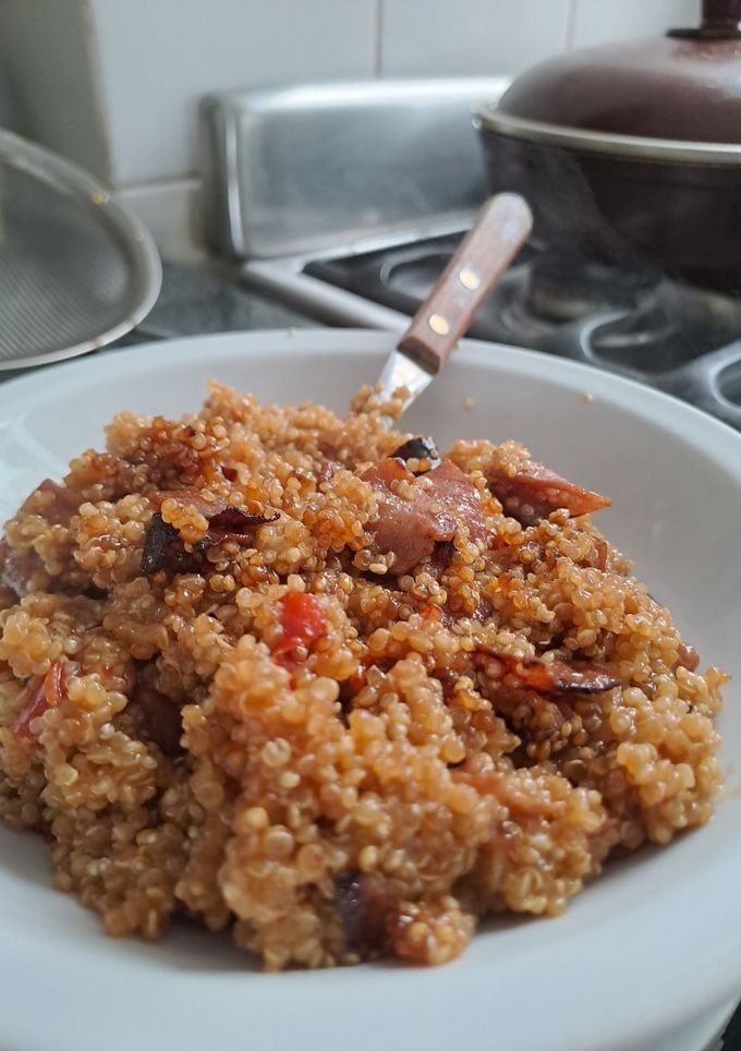 Una foto de Quinoa con Jamón y Queso