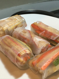 Una foto de Rollitos primavera saludables