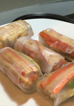 Una foto de Rollitos primavera saludables