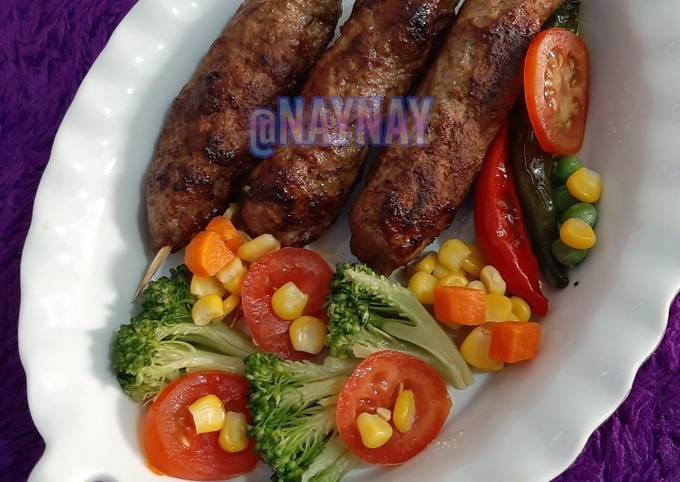 Resep Beef Kofta Kebab (Sate Daging Sapi Cincang) Anti Gagal