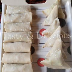 A picture of Plantain Egg Samosa/ Spring Rolls.