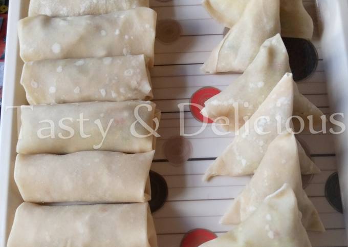 Recipe: Yummy Plantain Egg Samosa/ Spring Rolls