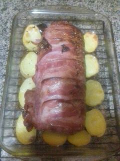 Una foto de Rulo de carne con paté de Oca