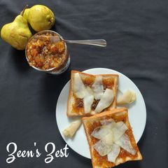 A picture of Pear Marmalade Open Sandwiches.