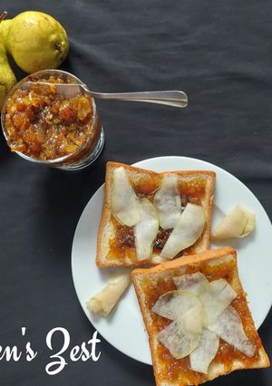 A picture of Pear Marmalade Open Sandwiches.