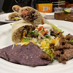 A picture of Beef and Black Bean Crunch Burritos.