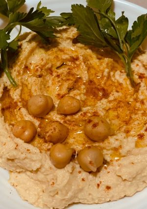 O poză a rețetei Hummus de casă.