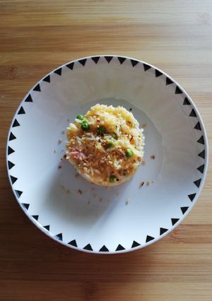 Foto di Riso basmati con crema di zucca, piselli e granella nocciole 🍚