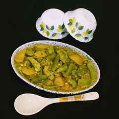 A picture of Ridge Gourd (Jhinge)Aloo sabji.
