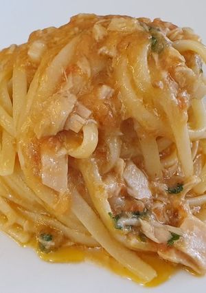 Una foto de Linguine con Anchoas y Bonito