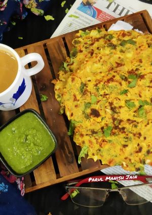 मिक्स वेज बेसन चीला (mix veg besan cheela recipe in Hindi) रेसिपी मुख्य फोटो