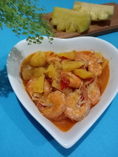 Foto resep Udang nanas kuah asam manis