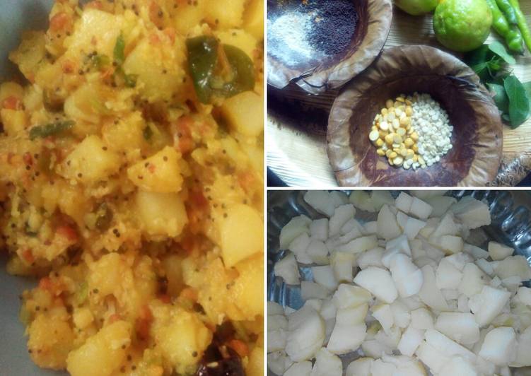 Recipe of Perfect Zesty Lemon Potatoes / Urullaikizhangu Podimas