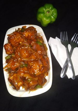 A picture of Paneer chilli.