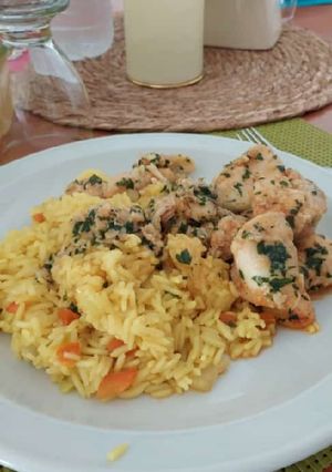 Una foto de Cachete de pescado al ajo