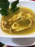 Sopa de arracacha y tortilla