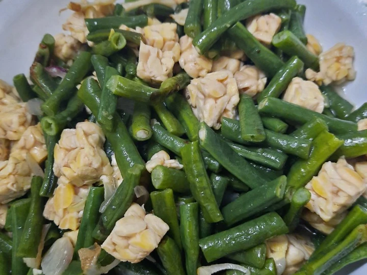 Cara Gampang Menyiapkan Resep 10. Tumis Tempe Kacang Panjang yang Bisa Manjain Lidah Anti Ribet, Mantap Sekali