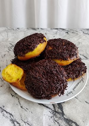 Foto resep Donat Labubu (Donat Labu Kuning)