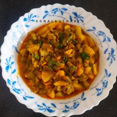 A picture of Cluster beans Curry (Guvarfali ki sabji).
