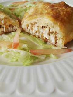Una foto de Hojaldre de pollo a la mostaza