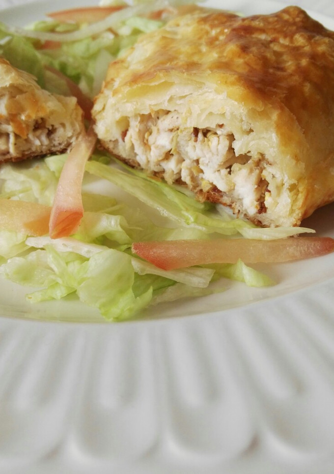 Una foto de Hojaldre de pollo a la mostaza