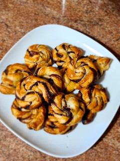 Una foto de Caracolas de Nutella vegana