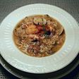 Arroz caldoso con almejas y sepia