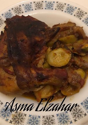 صورة لوصفة دجاج بالكوسة 🥒