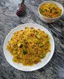 Orange flavored carrot rice