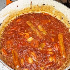 A picture of Sausage quinoa casserole (vegan).