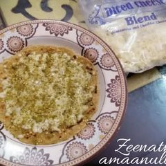 A picture of Za'atar and Cheese Roti.