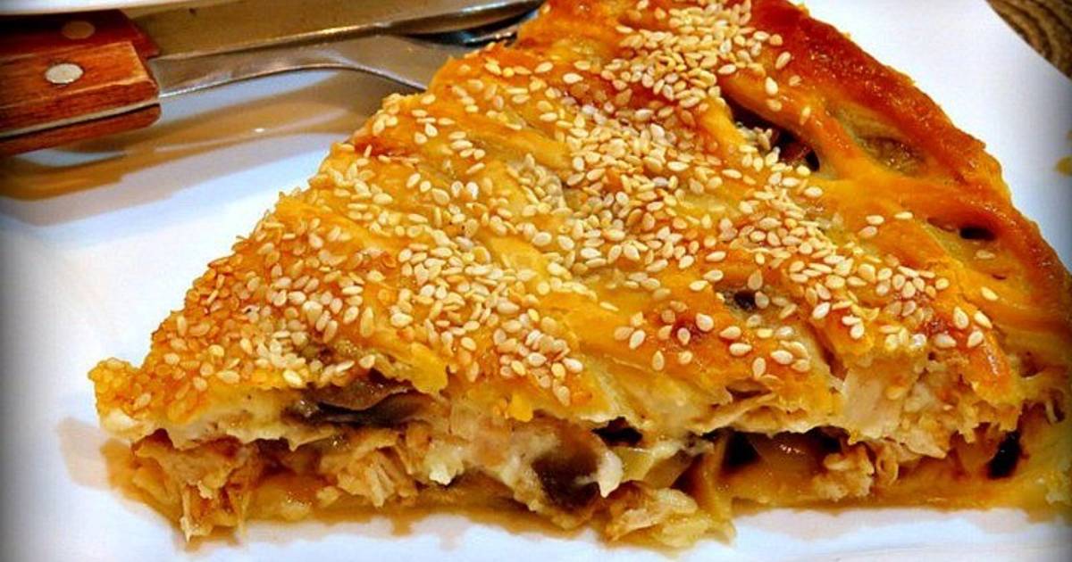 Пирог с курицей и грибами пошаговый рецепт с фото. Автор