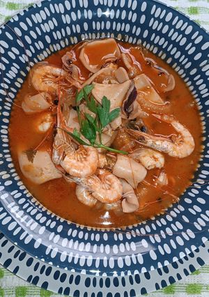 Una foto de Chipirones en salsa. A mi manera