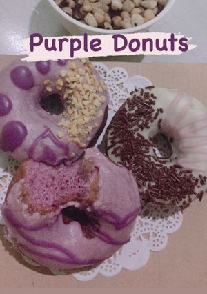 Foto resep Donat Ungu Ekonomis + Simple Glaze