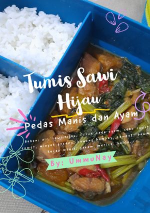 Foto resep Tumis Sawi Hijau Pedas Manis dan Ayam