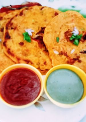 A picture of 20 minute breakfast Healthy tasty vegetable besan cheela.