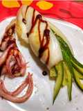 Calamari piastrati con Zucchine alla menta