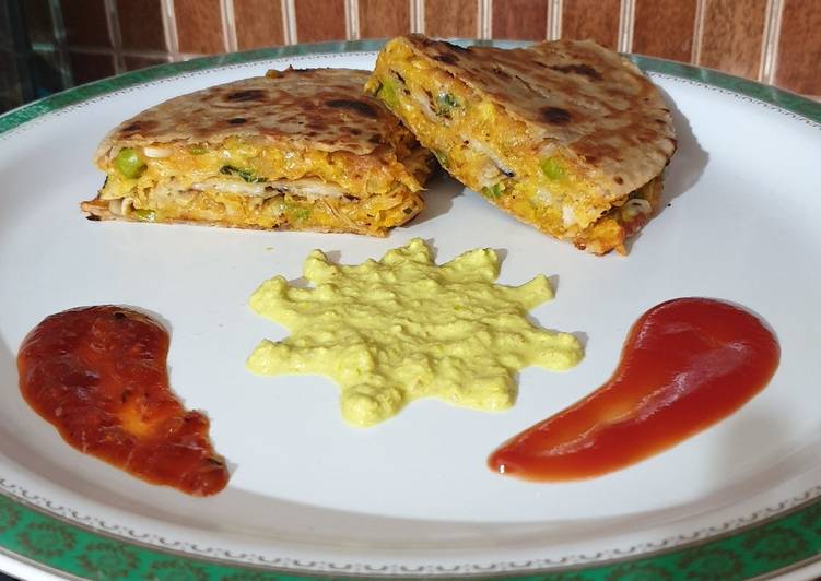 Recipe of Any-night-of-the-week Masla roti sandwich