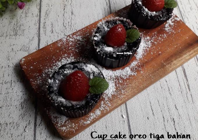 Resep Cup Cake Oreo Tiga Bahan Oleh Mama Fathan - Cookpad