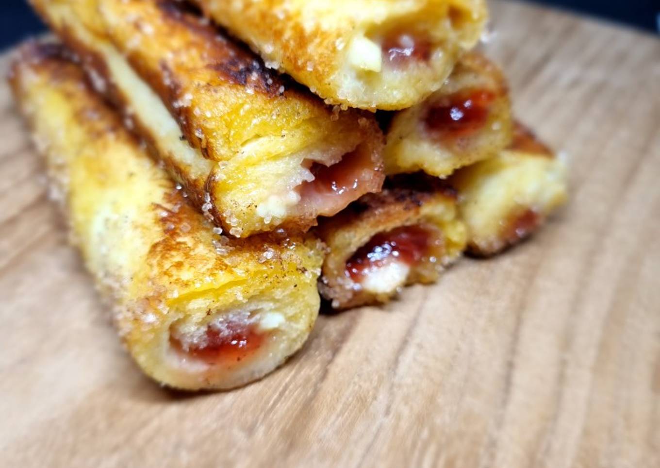 Strawberry cheese french toast