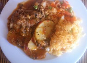 Una foto de Bistec en salsa a la mexicana martajada