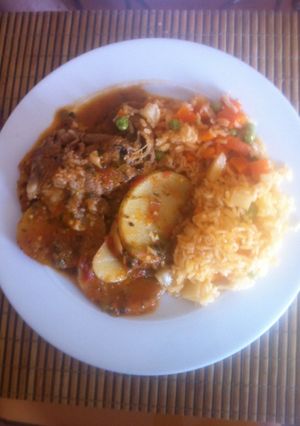 Una foto de Bistec en salsa a la mexicana martajada