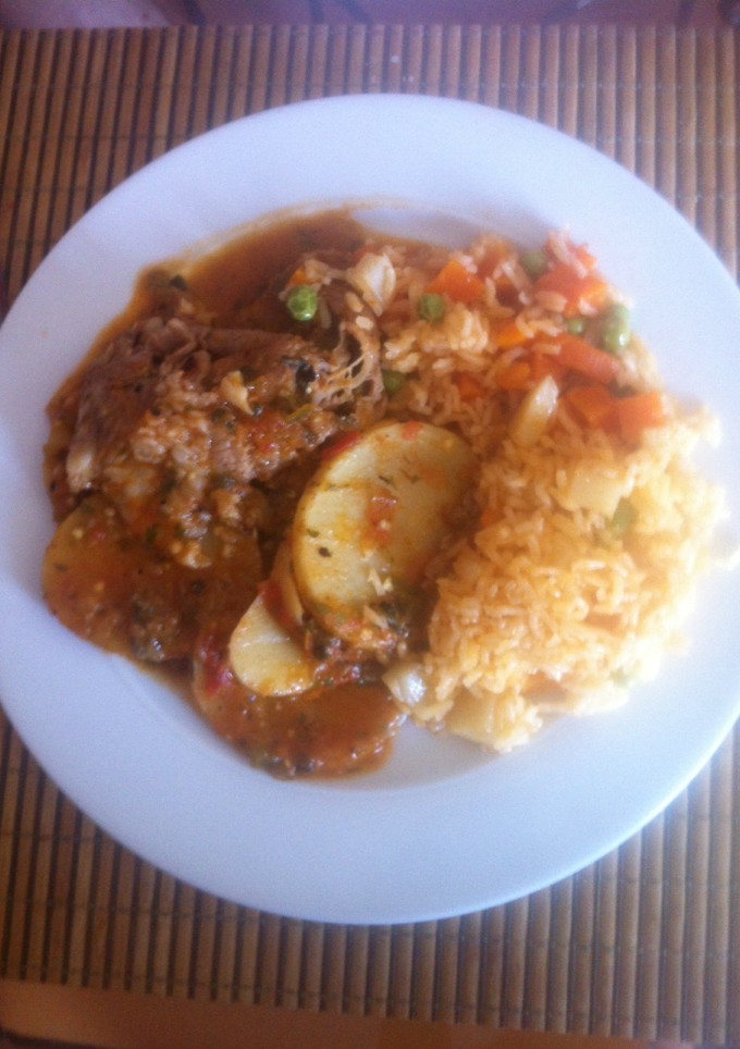 Una foto de Bistec en salsa a la mexicana martajada