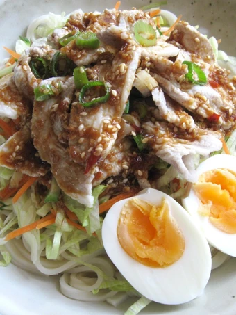 Simple Way Make Recipe Cold Pork Salad Udon that is  Makes Drooling, Addictive}