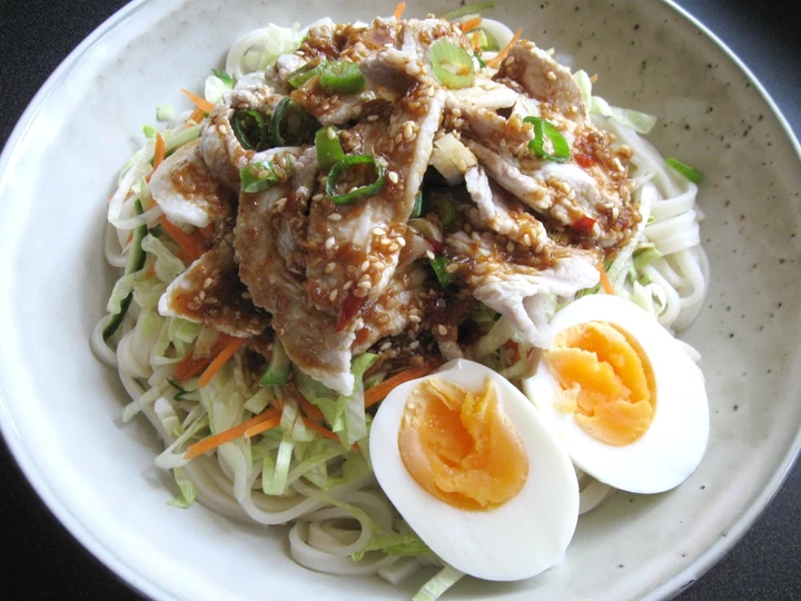 Simple Way Make Recipe Cold Pork Salad Udon that is  Makes Drooling, Addictive}