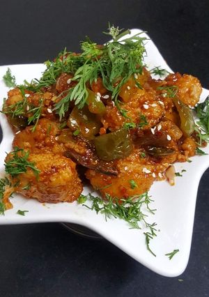 A picture of Idli manchurian.