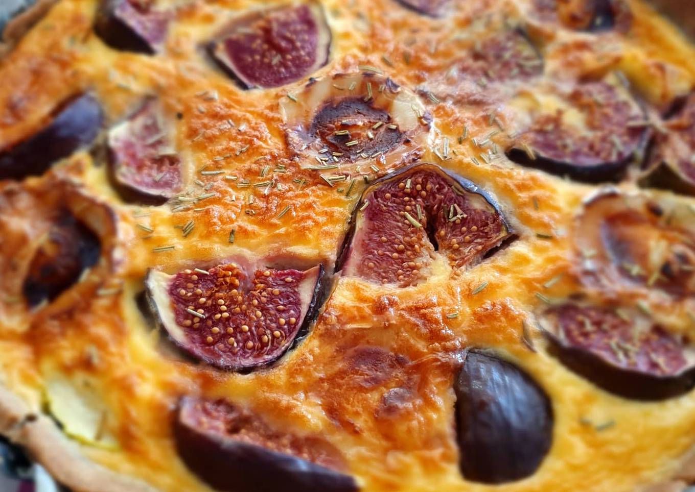 Quiche chevre figues et miel